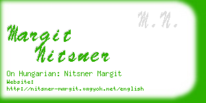 margit nitsner business card